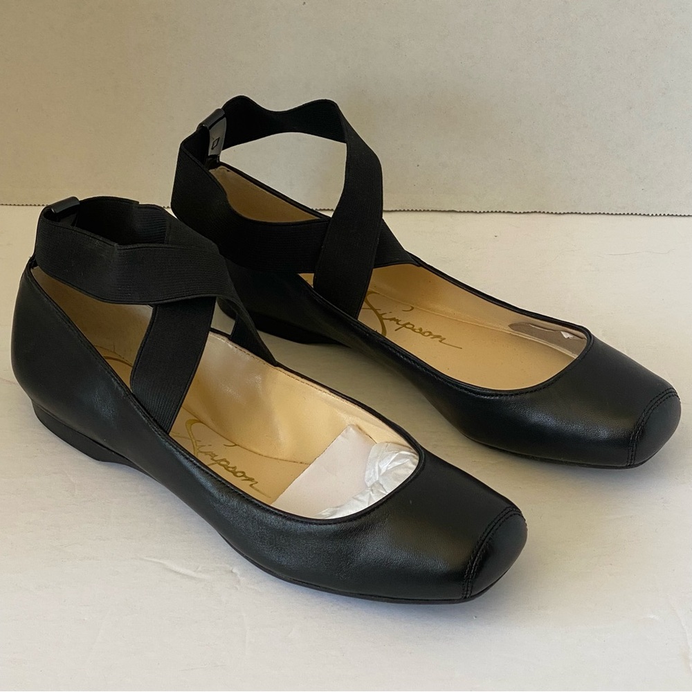 Jessica Simpson Black Ballet Flats with Straps
